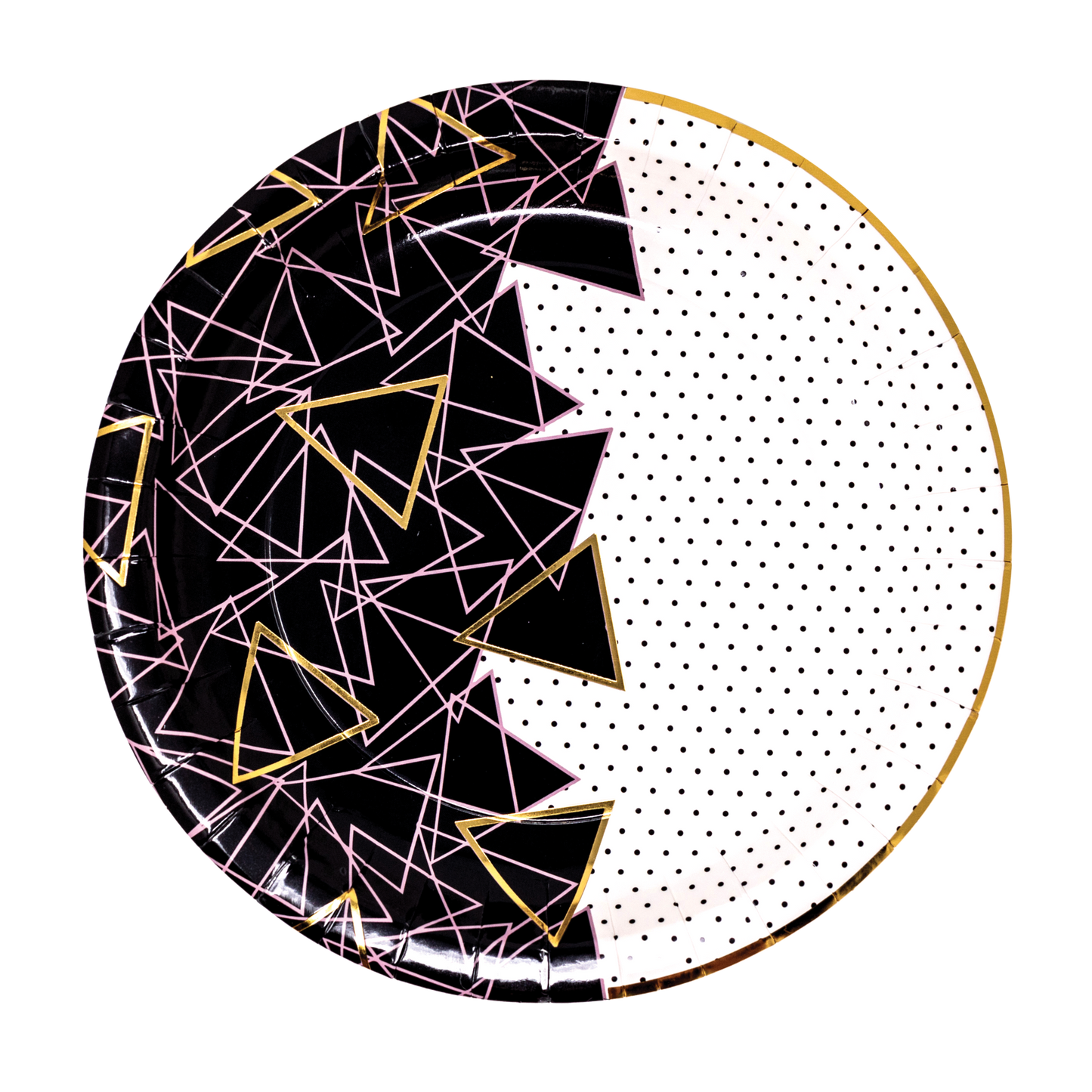 Dots and Triangles Dessert Plates