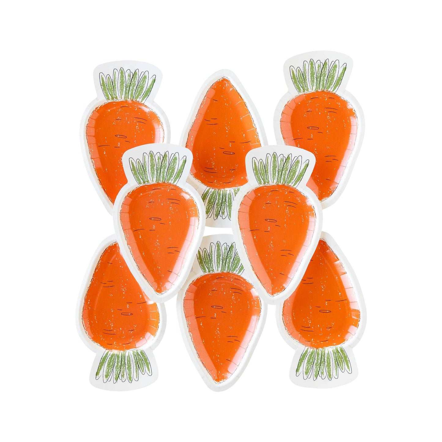 Sketchy Carrot Shaped Plate
