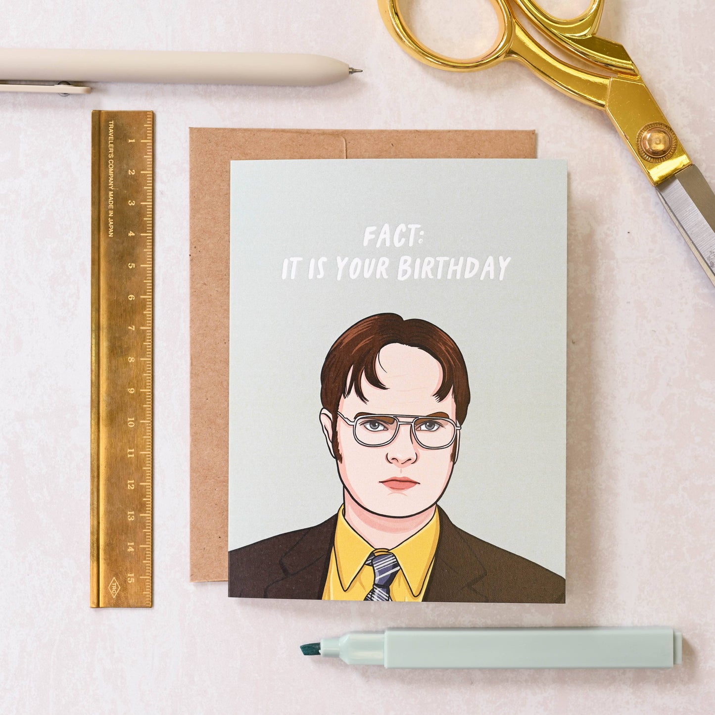 Dwight 'Fact: It Is Your Birthday' - Birthday Card