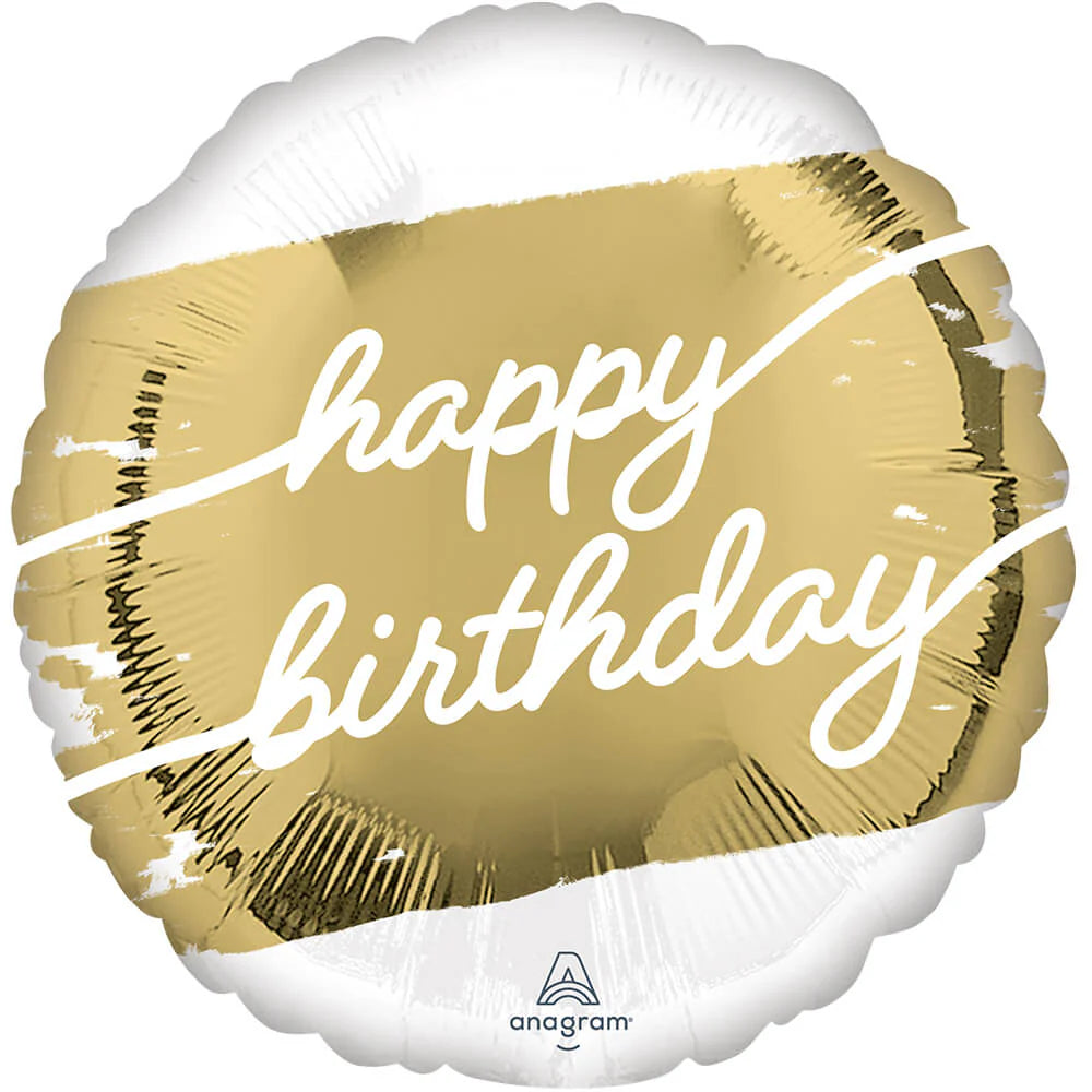 Happy Birthday Gold (18")