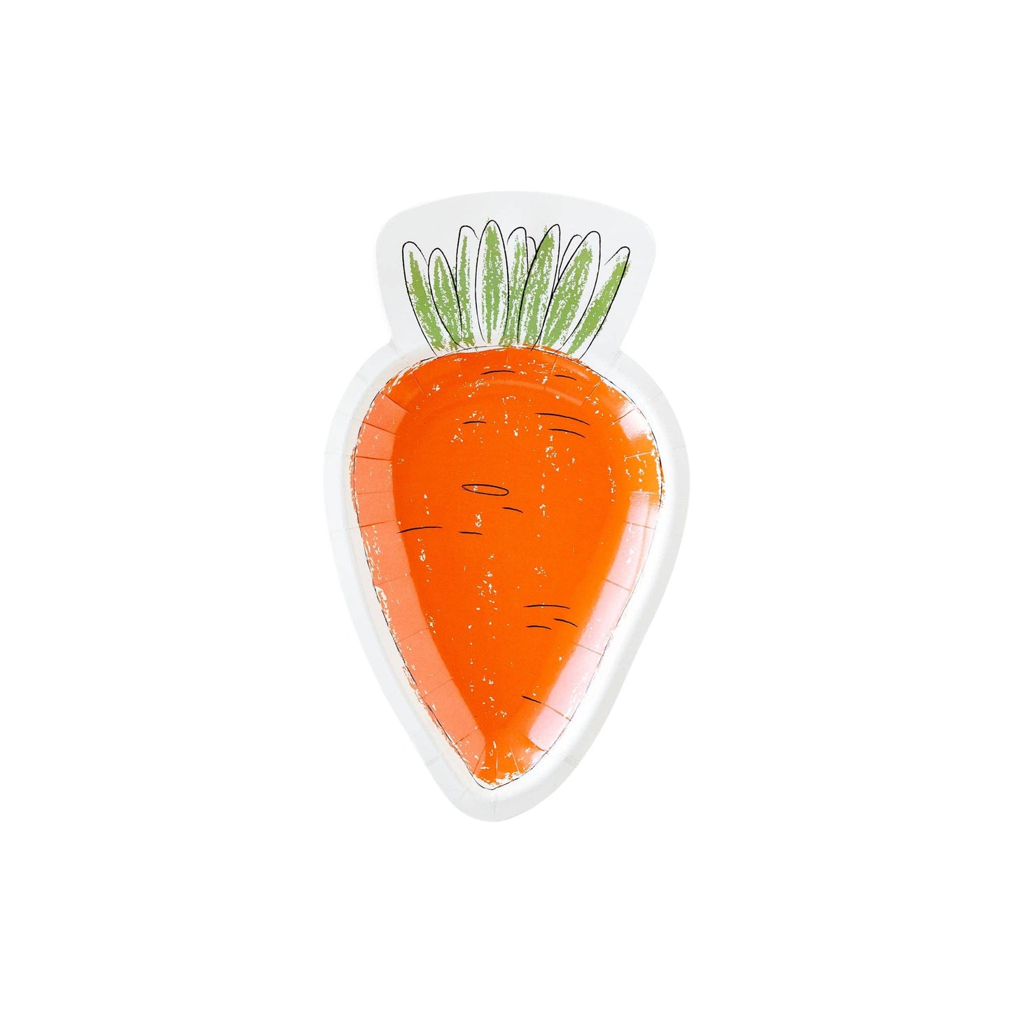 Sketchy Carrot Shaped Plate