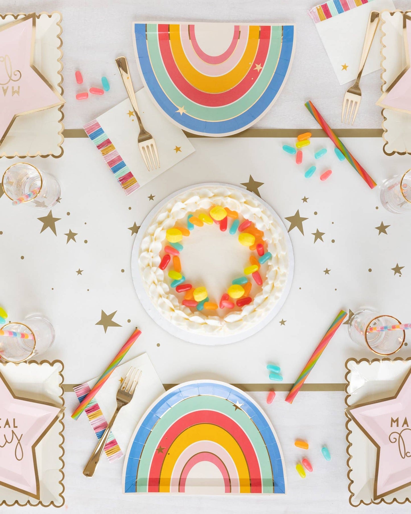 Magical Rainbow Plates