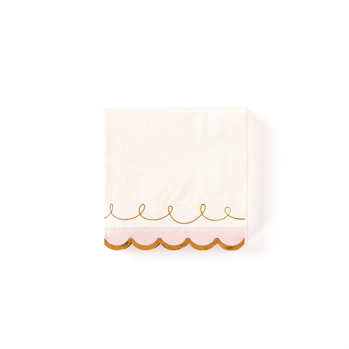 Scalloped Cocktail Paper Napkin