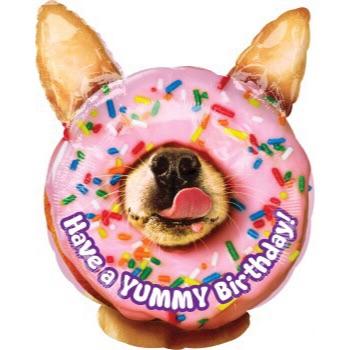 Dog Donut Happy Birthday (18")