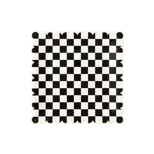 Party More Checkered Disposable Paper Plate