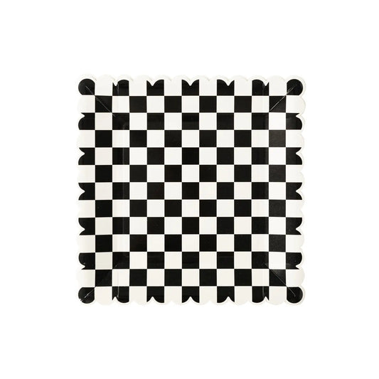 Party More Checkered Disposable Paper Plate