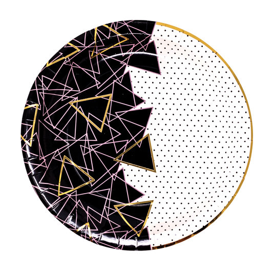 Dots and Triangles Dessert Plates