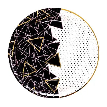 Dots and Triangles Dessert Plates