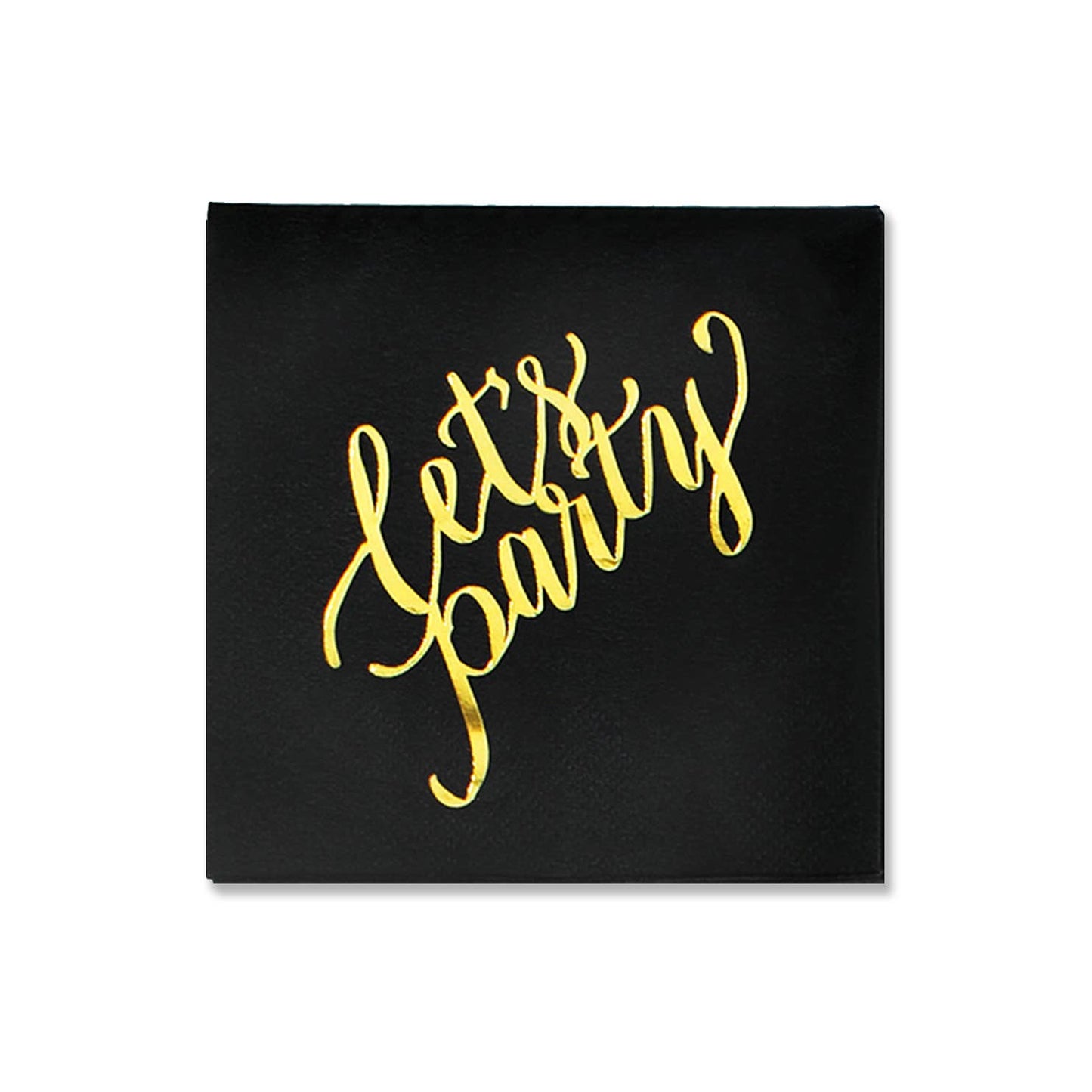 Let's Party Napkins- Black