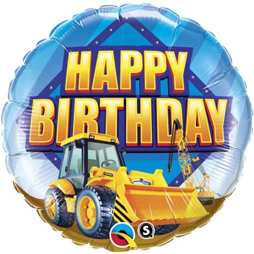 Construction Happy Birthday  (18")