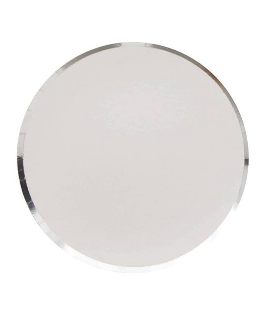 Large Low Rim Plates: Silver
