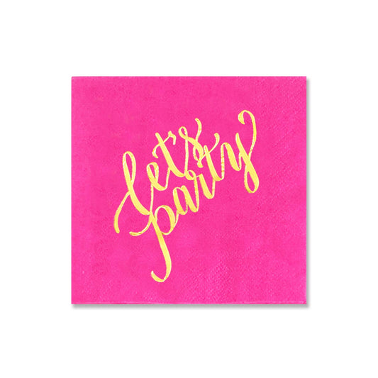 Let's Party Napkins- Pink