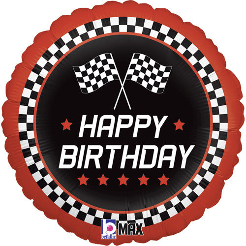Race Car Happy Birthday  (18")