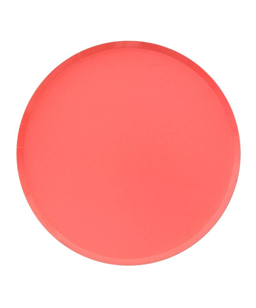 Large Low Rim Plates: Coral