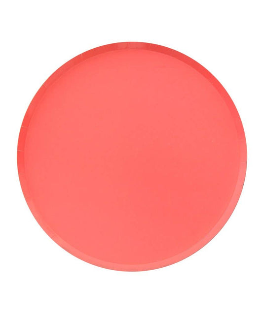 Large Low Rim Plates: Coral