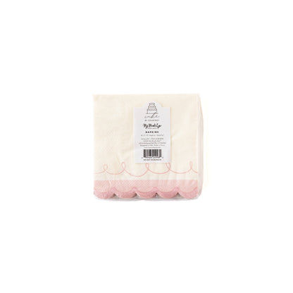 Scalloped Cocktail Paper Napkin