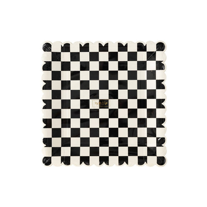 Party More Checkered Disposable Paper Plate