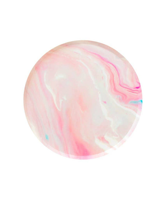 Large Pattern Plates: Pink Marble