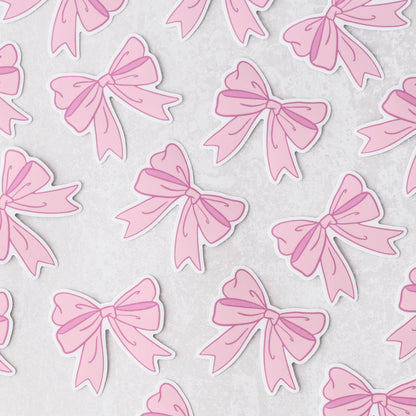 Pink Coquette Double Bow - Sticker