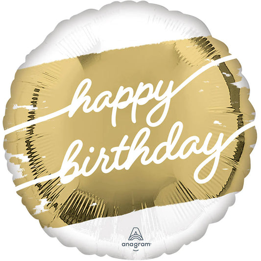 Happy Birthday Gold (18")