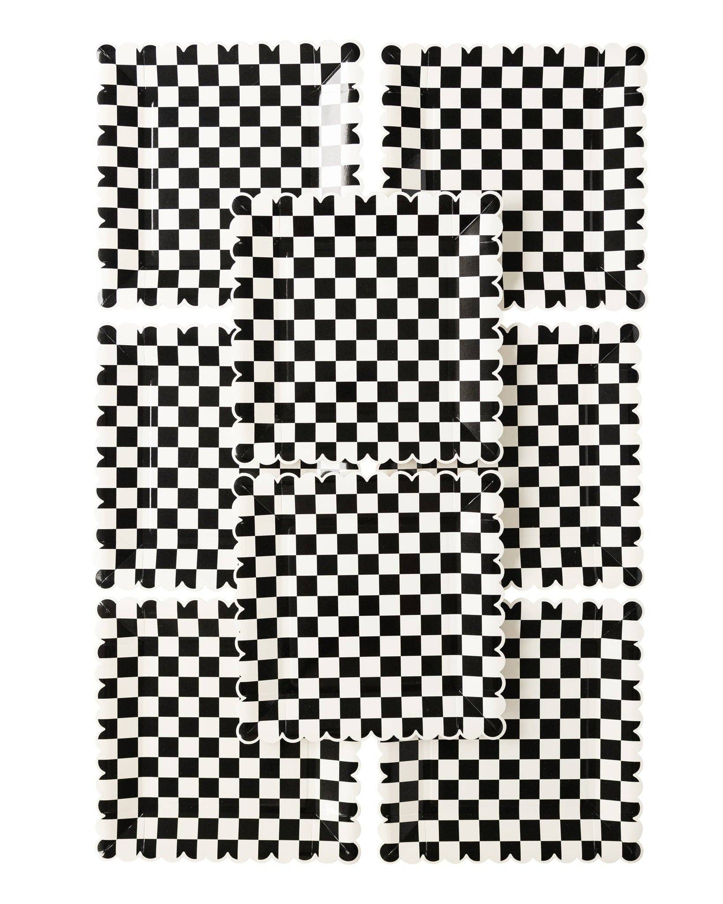 Party More Checkered Disposable Paper Plate