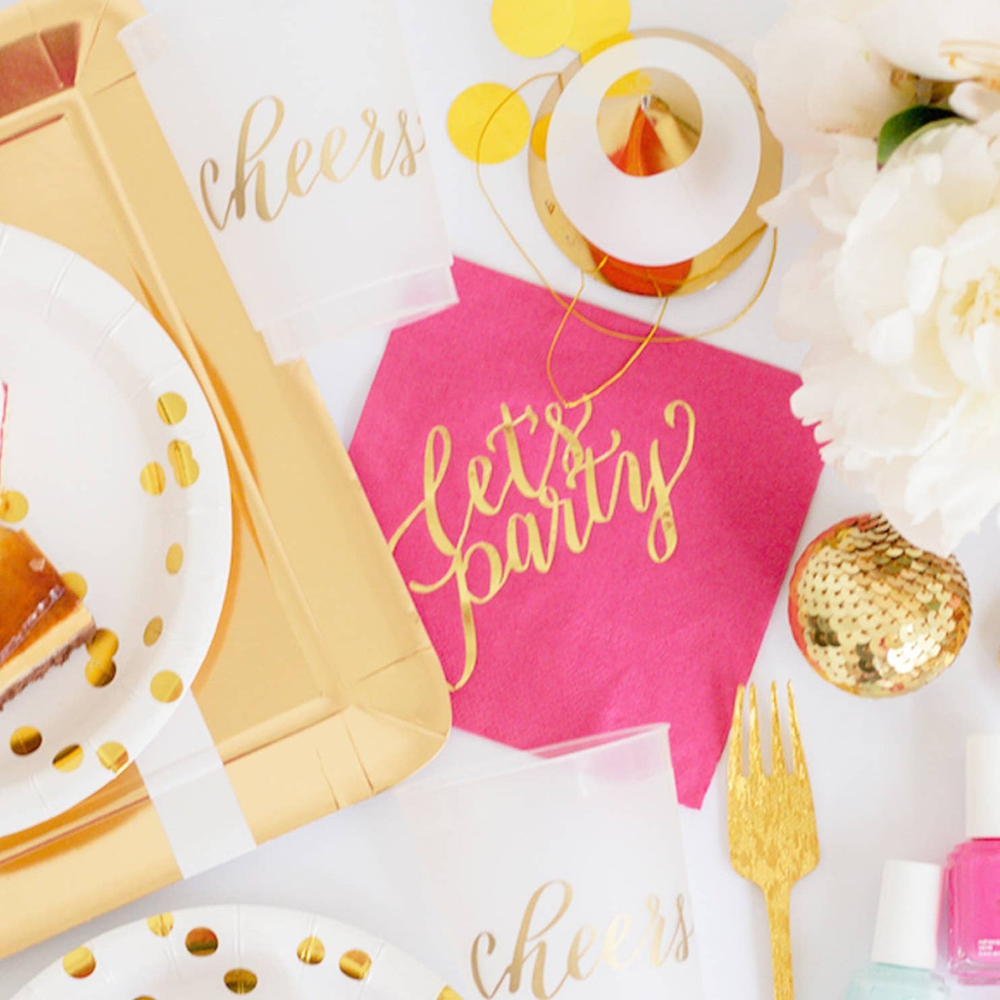 Let's Party Napkins- Pink