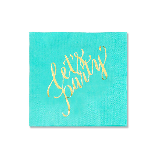 Let's Party Napkins- Mint
