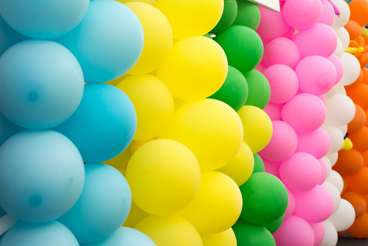 Multicoloured balloon background